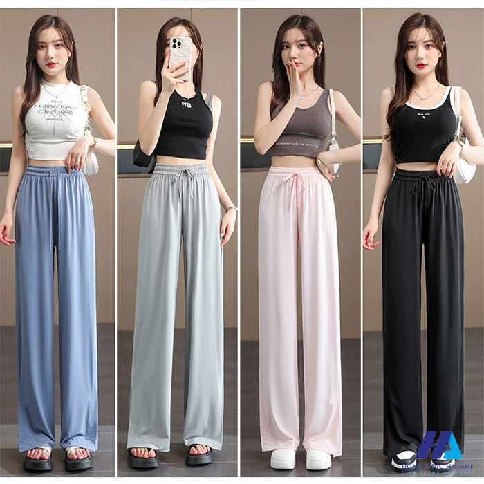 Phong cách đa dạng với bộ quần ống suông áo croptop màu sắc nổi bật, năng động