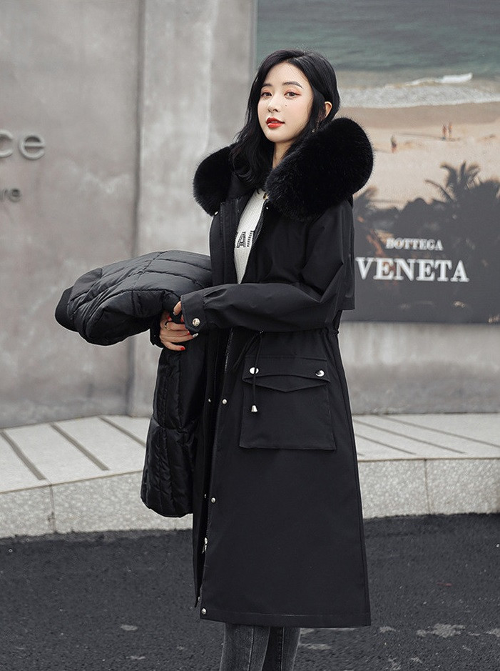 Áo khoác form dài màu xám ghi phong cách Hàn Quốc, tạo vẻ ngoài sành điệu và ấm áp