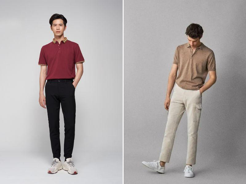 Áo polo và quần tây nam chú trọng sự gọn gàng, thanh lịch với phom dáng suông vừa vặn
