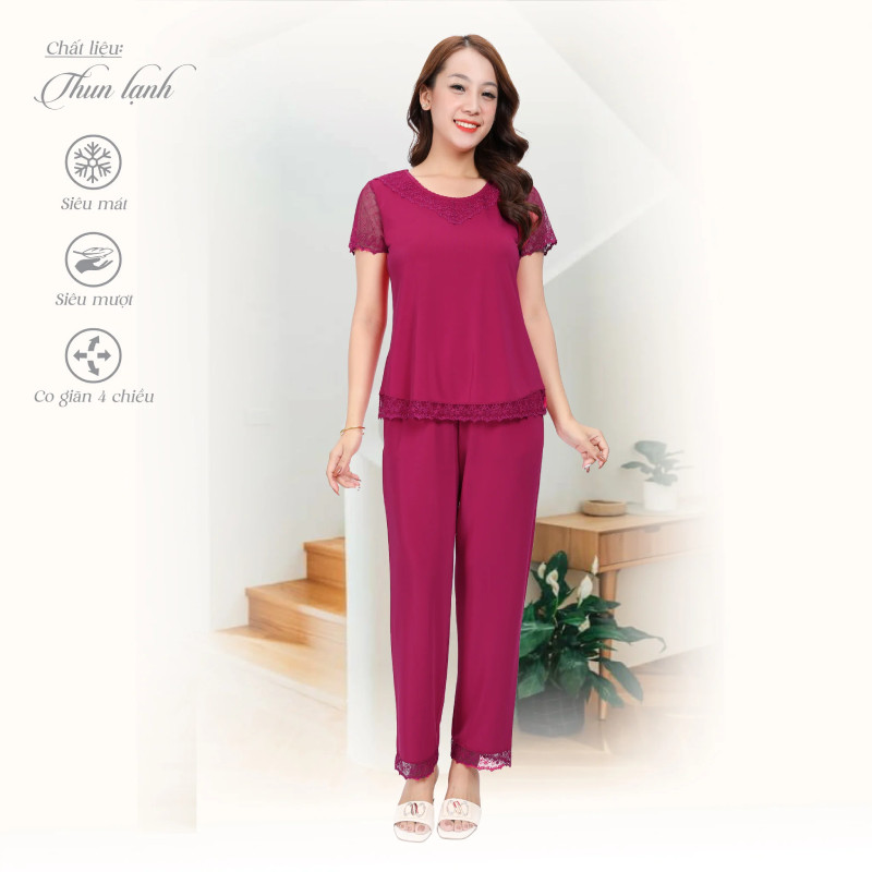 Bộ quần áo mặc ở nhà Paltal chất liệu thun lạnh cao cấp, mang lại cảm giác mát mẻ