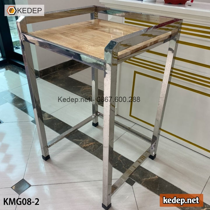 Chi tiết khung giá để máy sấy quần áo KMG08-2 làm từ inox chống gỉ