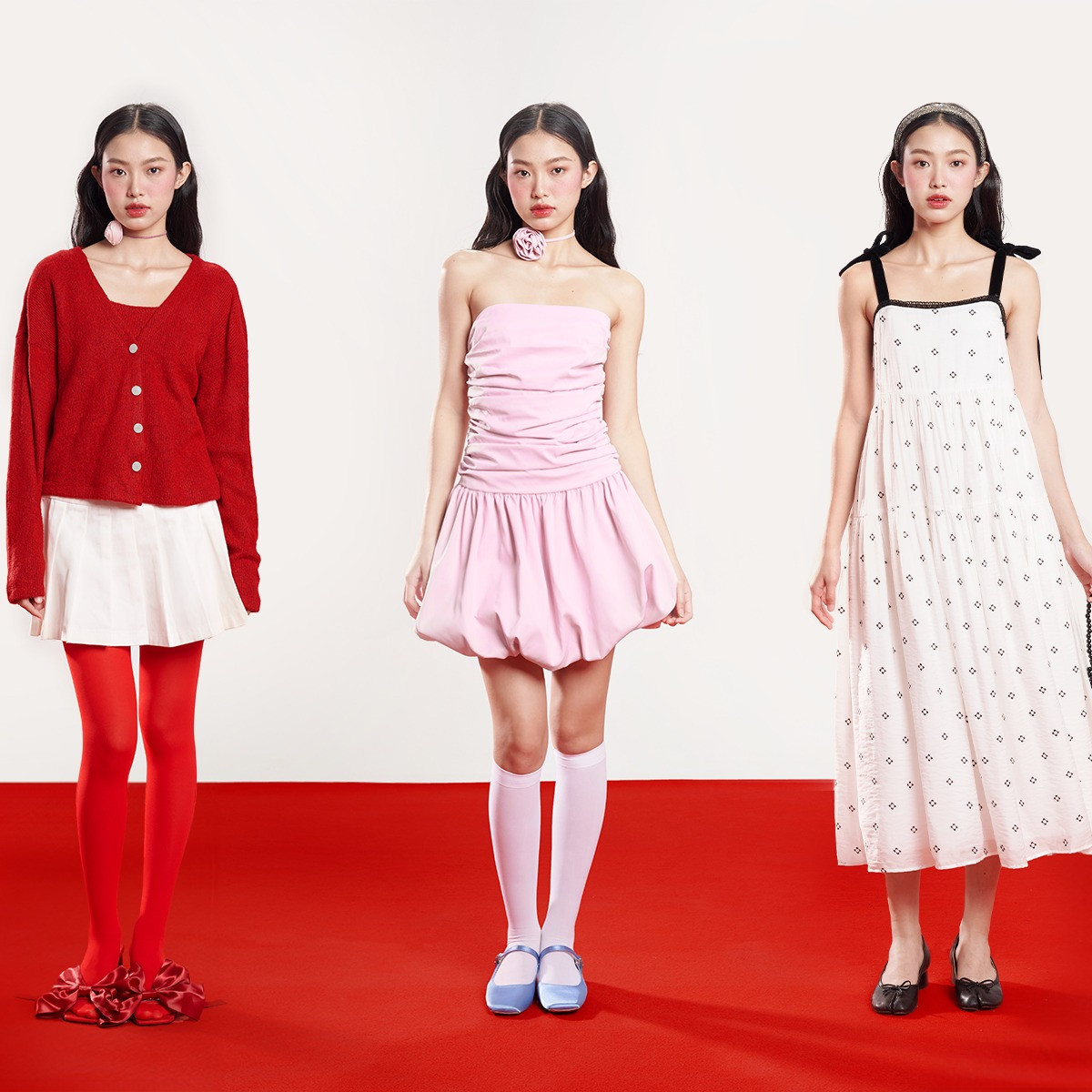 Hai cô gái trẻ trung diện những set đồ năng động và hiện đại tại Dottie, phản ánh xu hướng thời trang Hàn