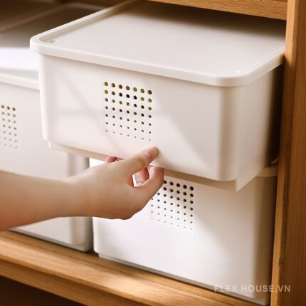 Hộp nhựa đựng quần áo đồ gia dụng có nắp MAQ1019-1