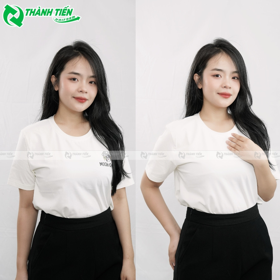 Mẫu áo thun đồng phục cổ tròn màu vàng, chất liệu cotton thoáng mát, lý tưởng cho các hoạt động ngoài trời của doanh nghiệp