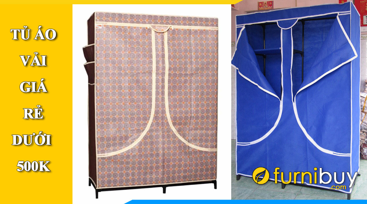 Mẫu tủ quần áo vải khung thép chắc chắn, lựa chọn tiết kiệm chi phí dưới 500k cho sinh viên và người thuê trọ