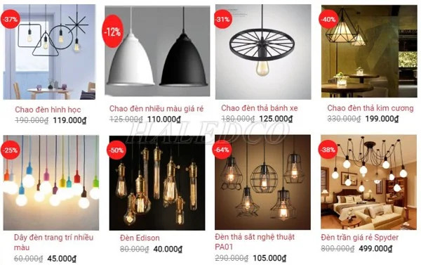 Tổng hợp các kiểu dáng đèn trần thả hiện đại và nghệ thuật phù hợp cho shop quần áo