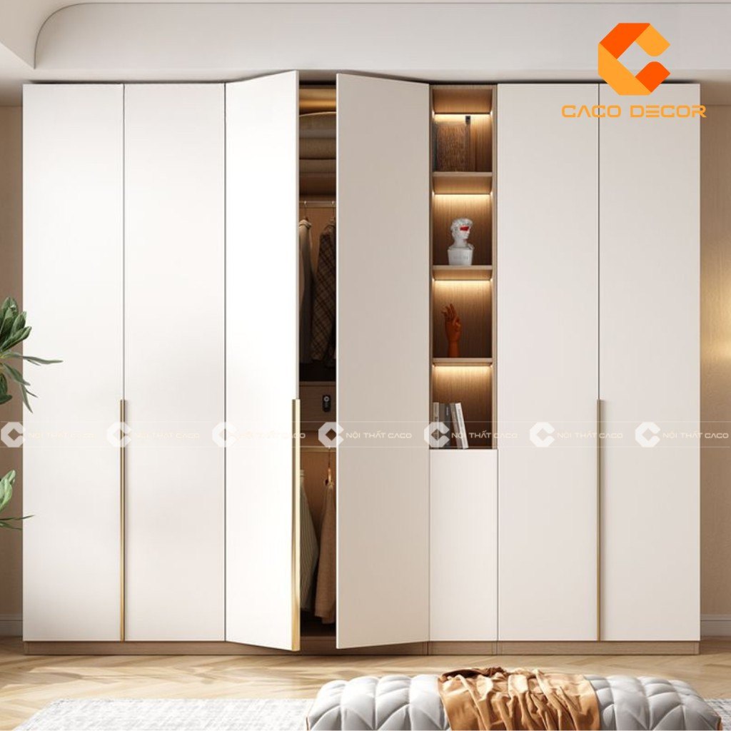 Tủ quần áo gỗ công nghiệp đa dạng về chất liệu và màu sắc