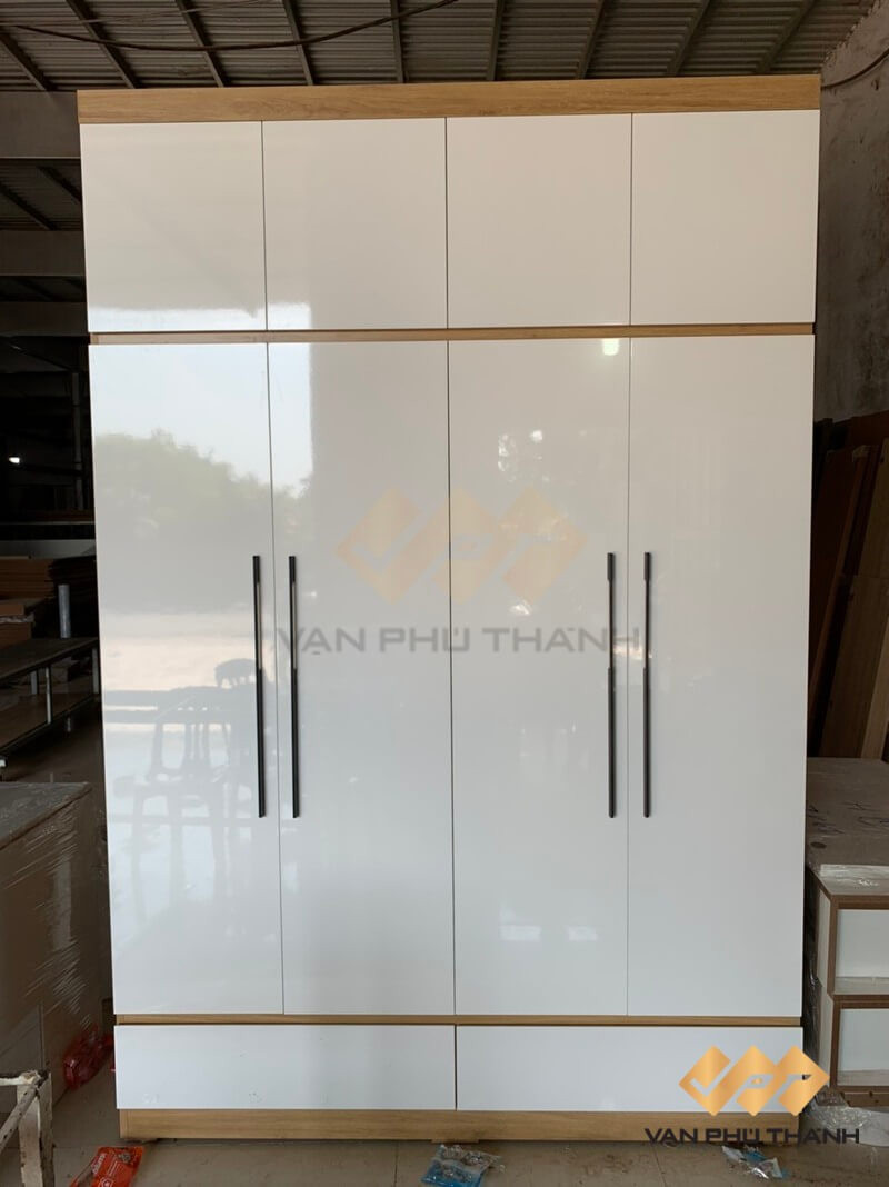 Tủ quần áo gỗ MDF phủ Melamine đa năng, tối ưu chi phí