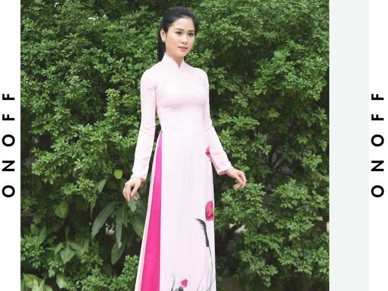 Áo dài trắng phối quần hồng, gợi ý kết hợp màu sắc nữ tính cho áo dài tươi mát