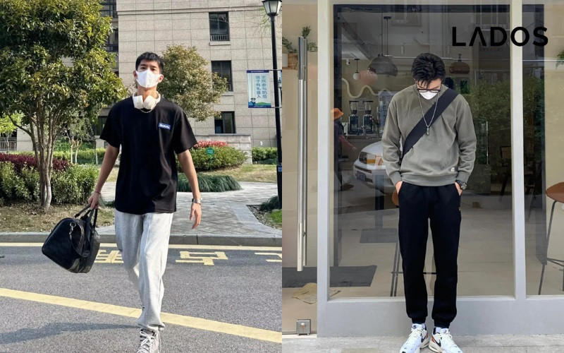 Áo thun phối quần jogger thể thao năng động và thoải mái