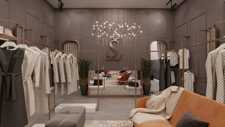 Background phòng livestream nổi bật với tên thương hiệu được khắc nổi và chiếu sáng, tăng cường khả năng nhận diện thương hiệu và chuyên nghiệp hóa hình ảnh