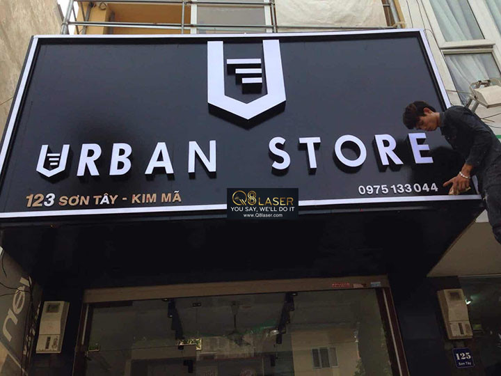 Biển quảng cáo shop quần áo trẻ em phong cách hiện đại