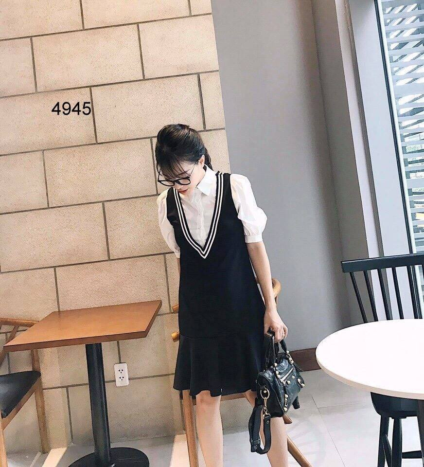 Gợi ý phối áo sơ mi và váy trẻ trung, học đường