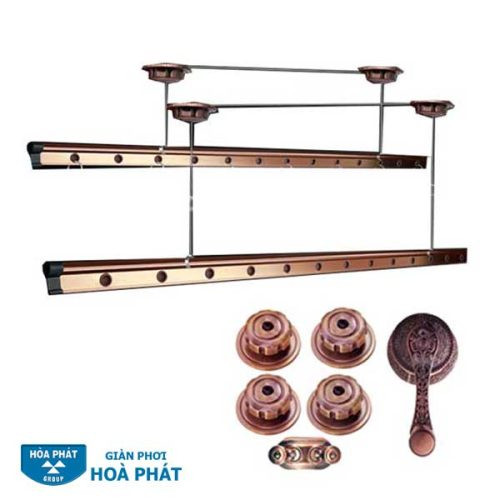 Hình ảnh dây phơi quần áo gắn trần Hòa Phát HL-999A với tay quay liền, thiết kế chắc chắn, chịu được tải trọng lớn 70kg.
