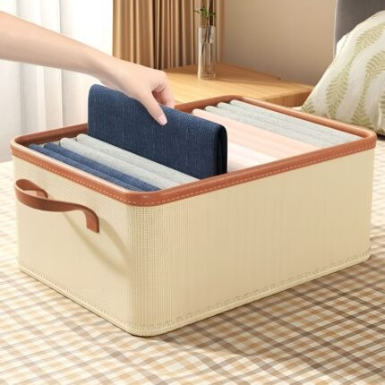 Hộp đựng quần áo chia ngăn bằng vải có tay cầm tiện lợi để di chuyển