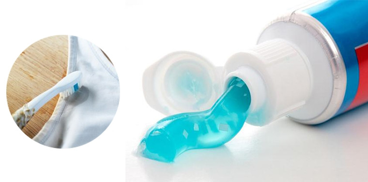 Kem đánh răng - Giải pháp bất ngờ cho vết ố vàng trên áo trắng