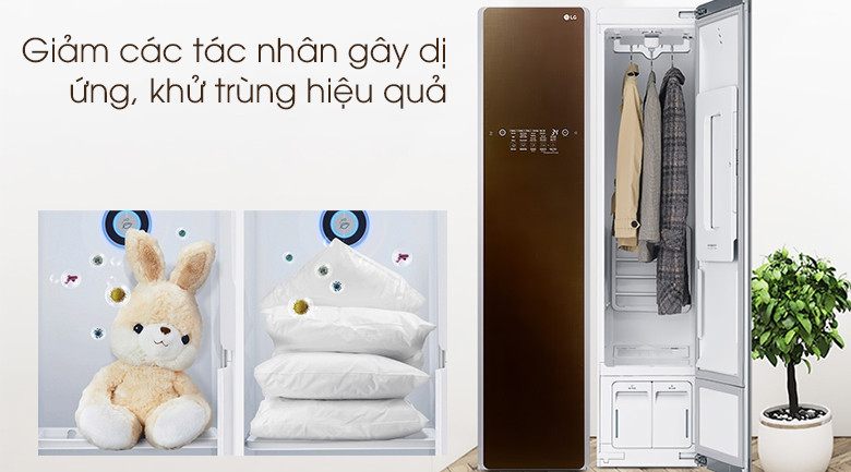 Khả năng diệt khuẩn và giảm tác nhân gây dị ứng của tủ chăm sóc quần áo LG Styler