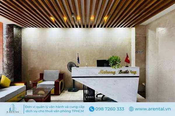 Khu vực lễ tân chuyên nghiệp hỗ trợ tại văn phòng ảo quận Tân Bình, Mekong Building