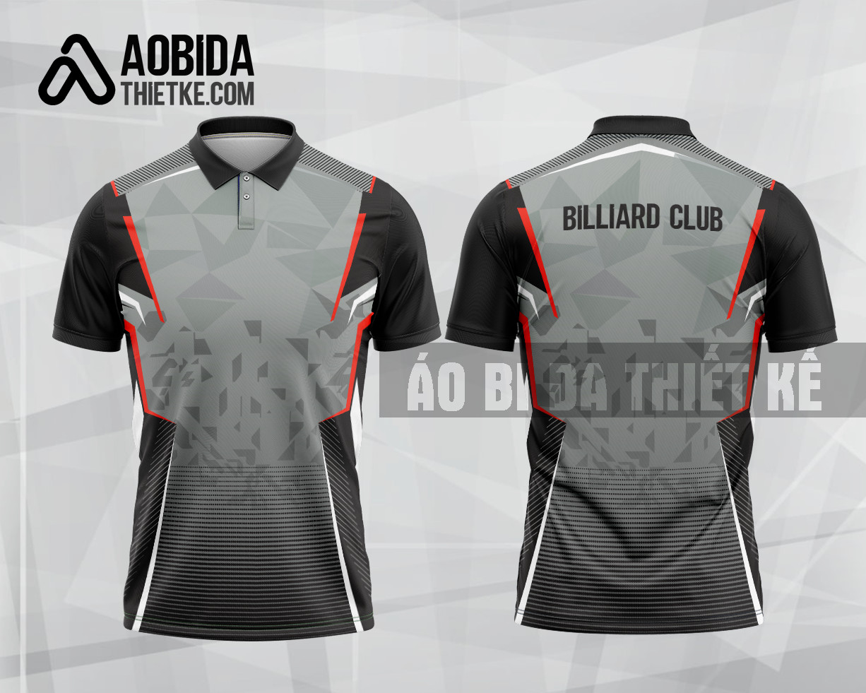 Mẫu áo polo bida xám đen dành cho CLB Hoài Nhơn, thiết kế hiện đại và chuyên nghiệp