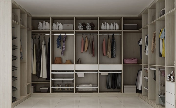 Mẫu tủ áo 5 buồng thiết kế thông minh