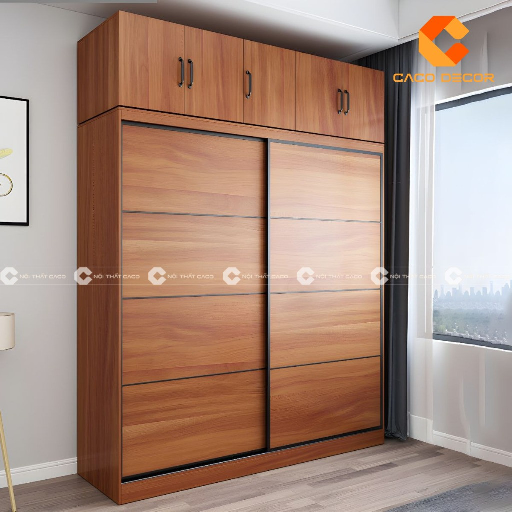 Mẫu tủ quần áo cửa lùa tại xưởng nội thất CaCo mã 05