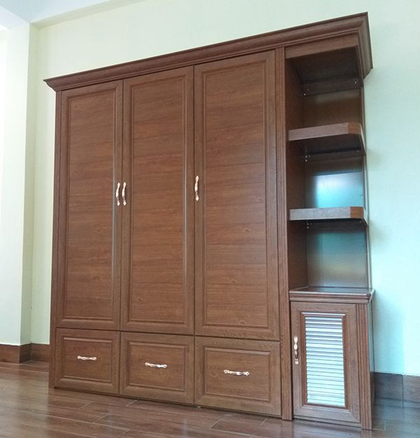 Mẫu tủ quần áo nhôm nội thất Omega phong cách hiện đại với nhiều ngăn chứa