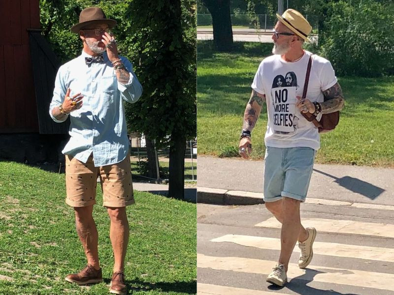 Nam trung niên diện trang phục công sở rộng rãi, thoải mái với áo sơ mi và quần âu, phù hợp cho mọi hoạt động.