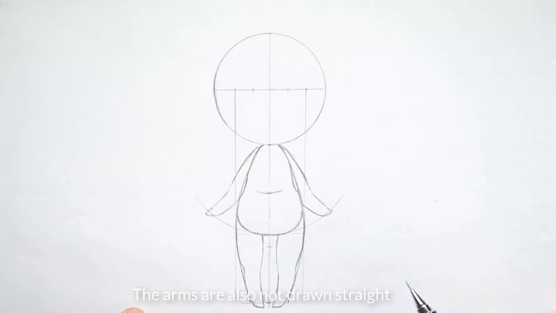 Phác thảo tỷ lệ đầu và thân cơ bản cho chibi nữ