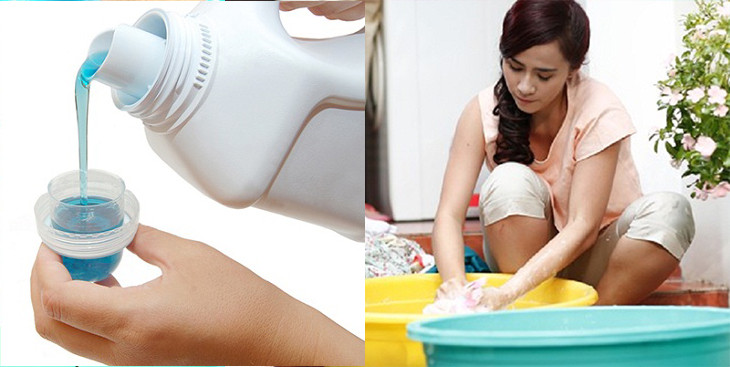 Sử dụng nước giặt đậm đặc để xử lý các vết dầu mỡ trên vải