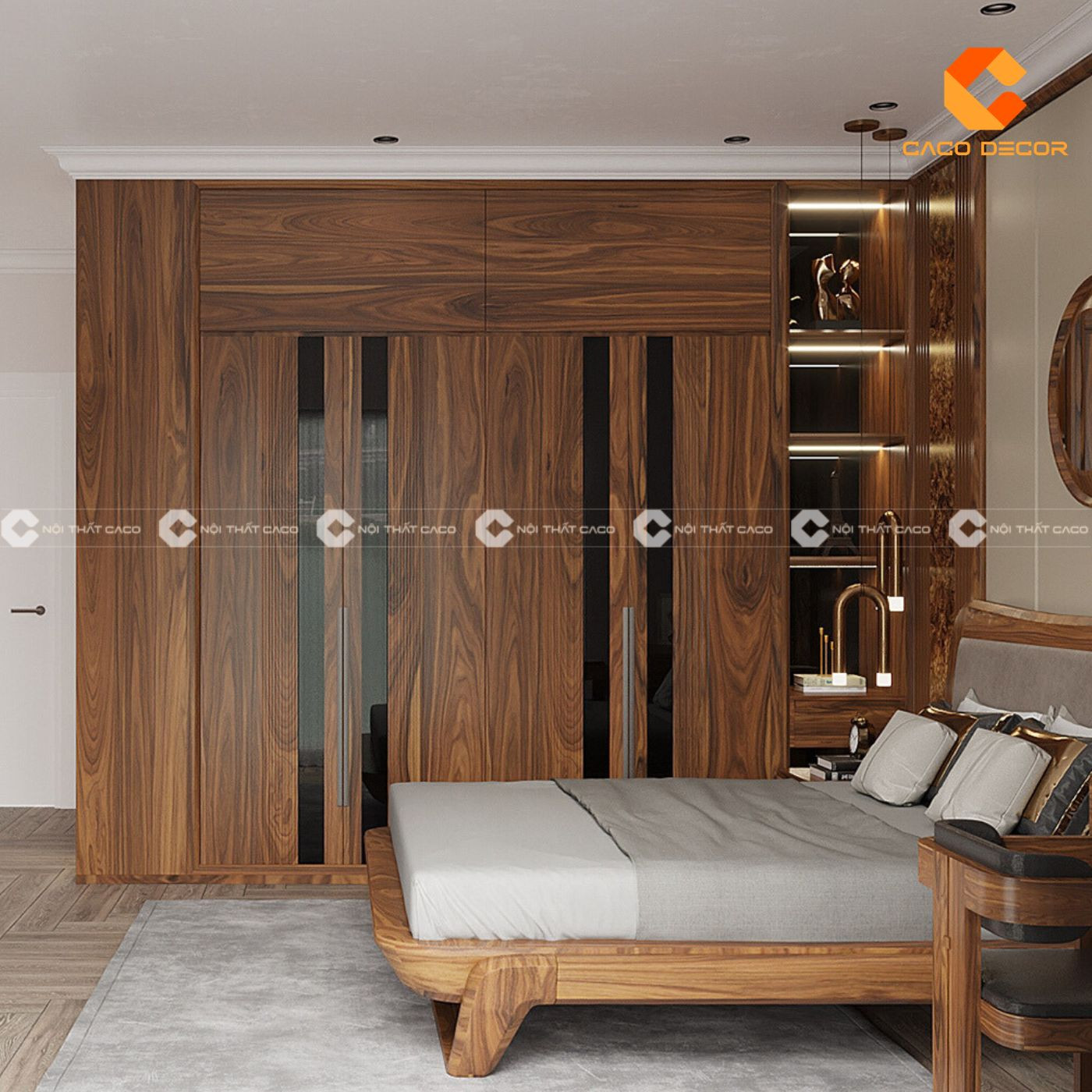 Thiết kế tủ quần áo gỗ tự nhiên bền bỉ, mang lại giá trị sử dụng lâu dài và vẻ đẹp vượt thời gian