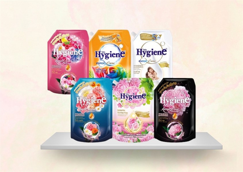 Tổng hợp các loại dầu xả quần áo Hygiene với đa dạng hương hoa tự nhiên, giúp quần áo thơm ngát suốt ngày dài.