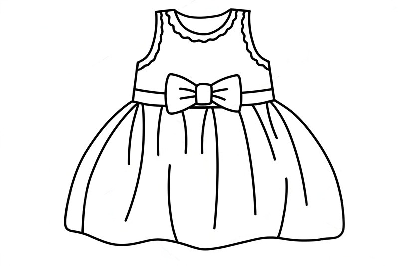 Tranh tô màu bé gái hóa thân thành công chúa duyên dáng với váy bồng