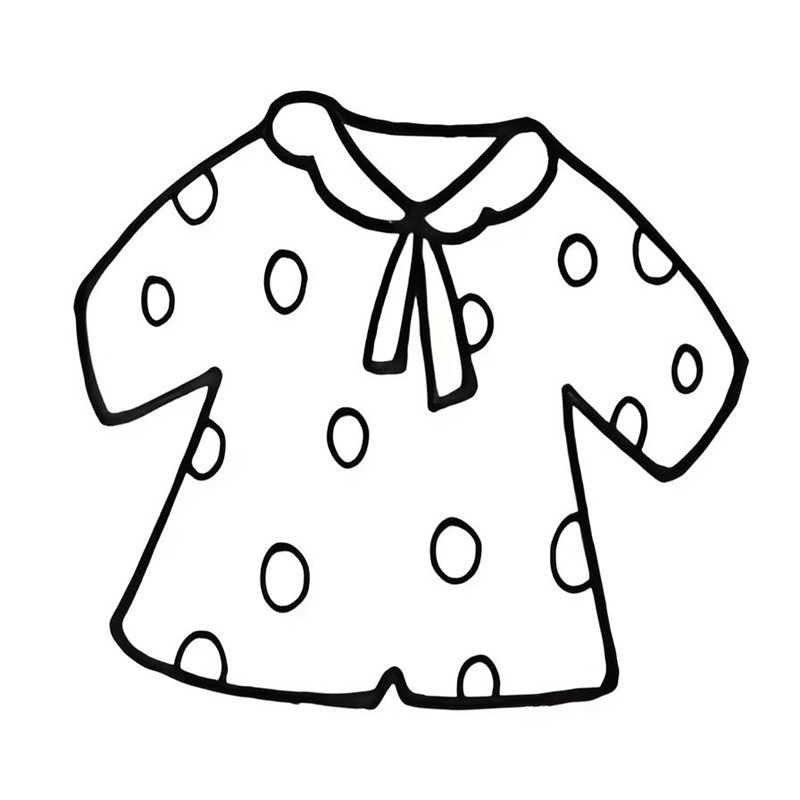 Tranh tô màu bé gái mặc váy áo hoa và túi xách nhỏ xinh