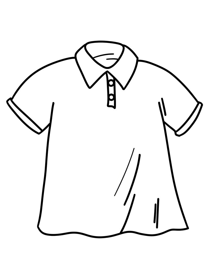 Tranh tô màu quần áo bé gái với chiếc váy bồng bềnh và chiếc nơ to dễ thương