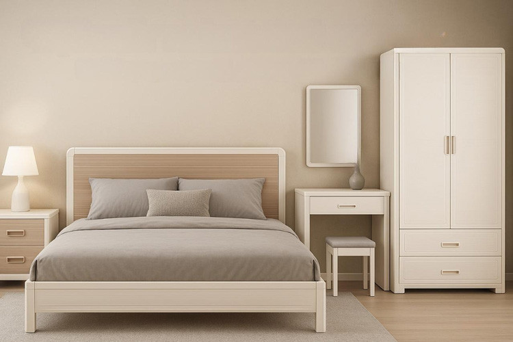 Tủ nhựa quần áo hiện đại với cửa lùa và ngăn kéo tiện lợi