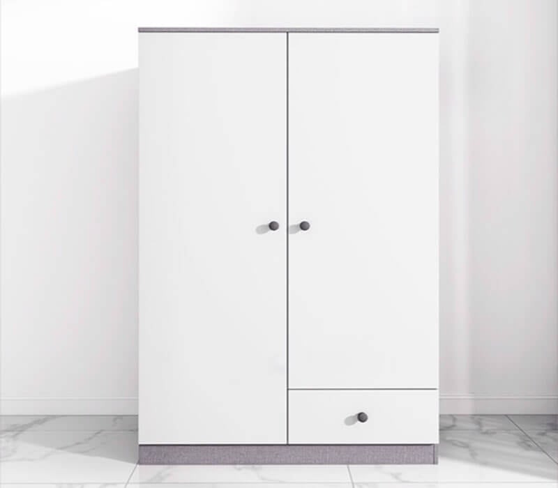 Tủ quần áo 1m2 giá rẻ với thiết kế nhiều ngăn kéo phụ