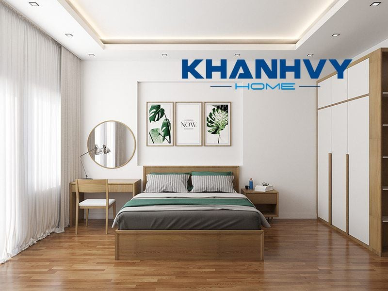 Tủ quần áo được đặt đúng hướng phong thủy trong phòng ngủ để thu hút tài lộc