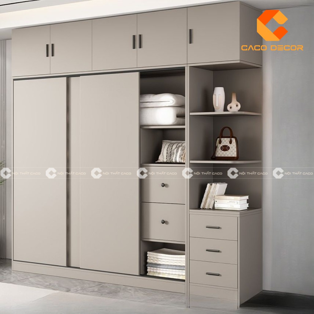 Tủ quần áo gỗ công nghiệp cao cấp chống cong vênh, bền bỉ theo thời gian