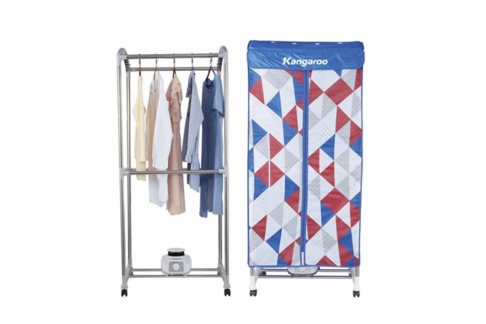 Tủ sấy quần áo Kangaroo 15kg KG310 với công nghệ PTC giúp tiết kiệm điện và bảo vệ quần áo