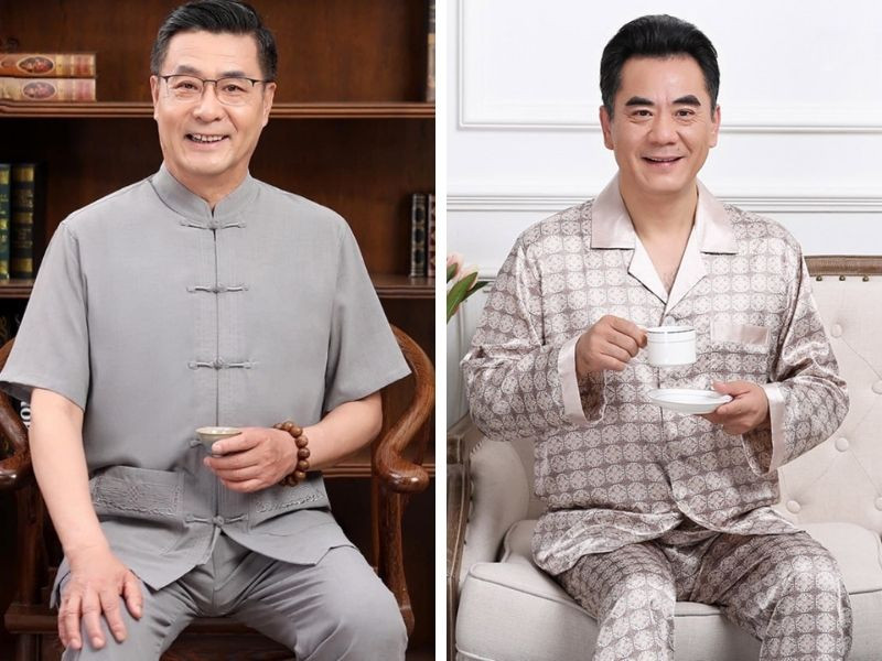 Lựa chọn trang phục với chất vải đũi, lụa, cotton mang lại sự thoáng mát và dễ chịu cho quý ông 70 tuổi